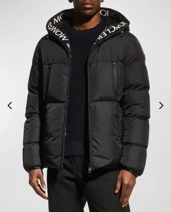 $1950 AUTH Moncler Men's Montcla Logo-Hood Puffer Jacket (SZ