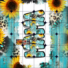 Sublimation Print Mama Sunflower Ready To Press 20oz Skinny Tumbler Transfer