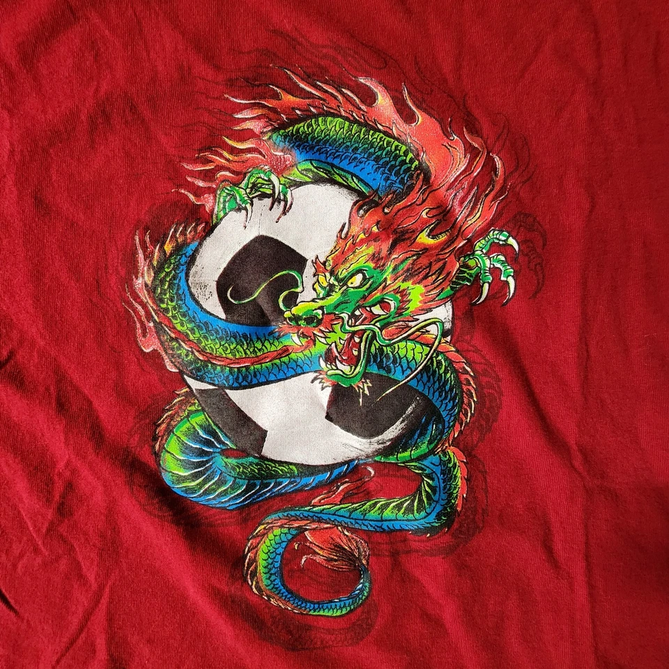 Boys Dragon Graphic Tee T Shirt Sz XL 16/18 Vintage - Image 3 of 4
