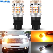 Switchback Canbus LED Turn Signal Light Bulbs DRL For GMC Sierra 1500 2/3500HD