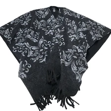 Eivissa Women's Fleece Cape/Shawl/Wrap One Size Bottom Fringe