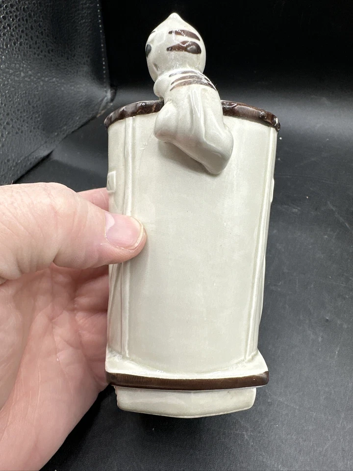 Jabonera y taza de agua de colección rara Andre Richard niños gatos y tren Japón Foto 3 de 4