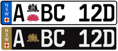 NSW Australia Eurostyle Embossed Custom License Plate