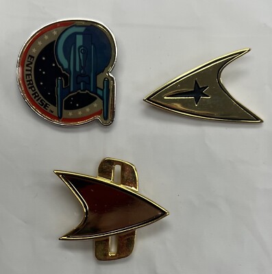Star Trek Insignias Hallmark Keepsake Set of 3 Miniatures 2004