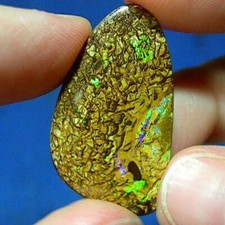 Flashy Colors  23ct Natural Australian Solid Yowah Boulder Opal  See Video