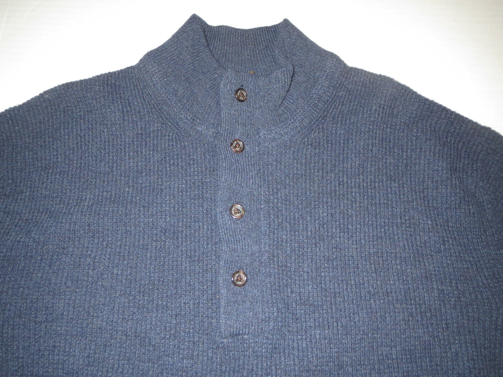 Polo Ralph Lauren Wool Button Zipper Sweater Shirt Mens Large **NEW** Darmowa dostawa, nowa praca
