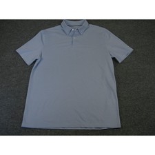 Charles Tyrwhitt Men Blue White Micro Stripe Cotton Polo Short Sleeve 2076