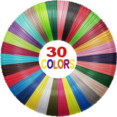3D Stift Filament PLA 30 Farben 1,75mm 90M kompatibel mit MYNT3D SCRIB3D Dikale