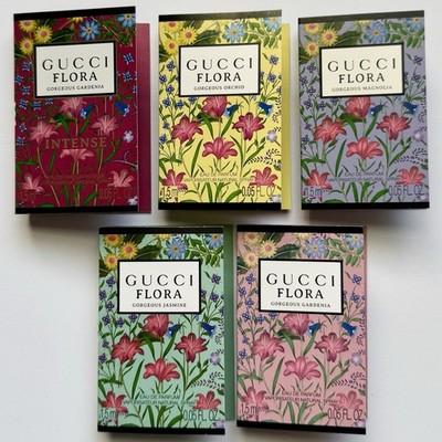 Gucci FLORA Perfume Collection Sample Spray Vial 5pc Set