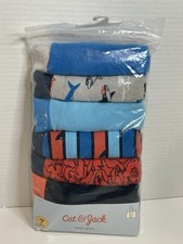 Cat  Jack Boys Boxer Briefs 7-Pack Size L 12/14 Shark/Solid Underwear