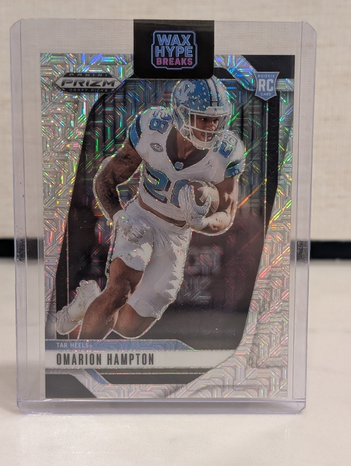 2025 Prizm Draft Picks- Omarion Hampton MOJO Rookie Card /25 #74. UNC Chargers