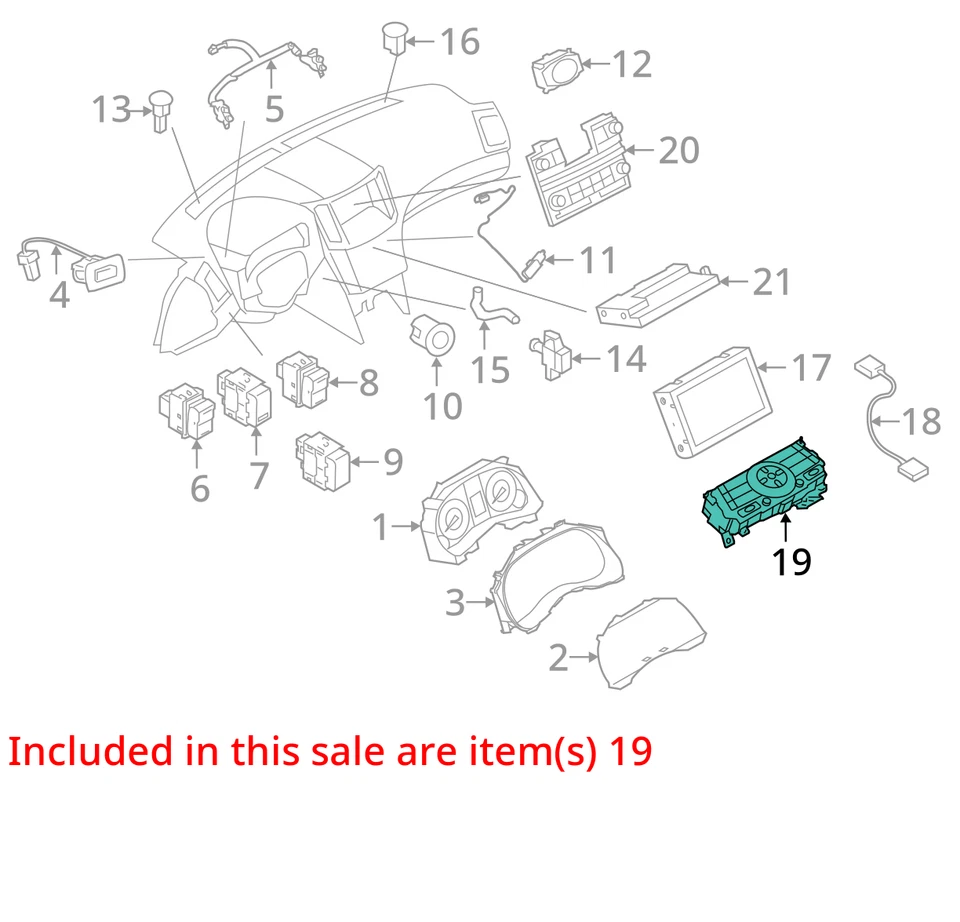 Info-GPS-TV Screen Control Fits 14-17 INFINITI QX50 3054426 - Image 3 of 4