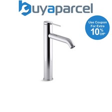Kohler Components Tall Lever Bathroom Sink Basin Mixer Tap Chrome Monobloc Waste
