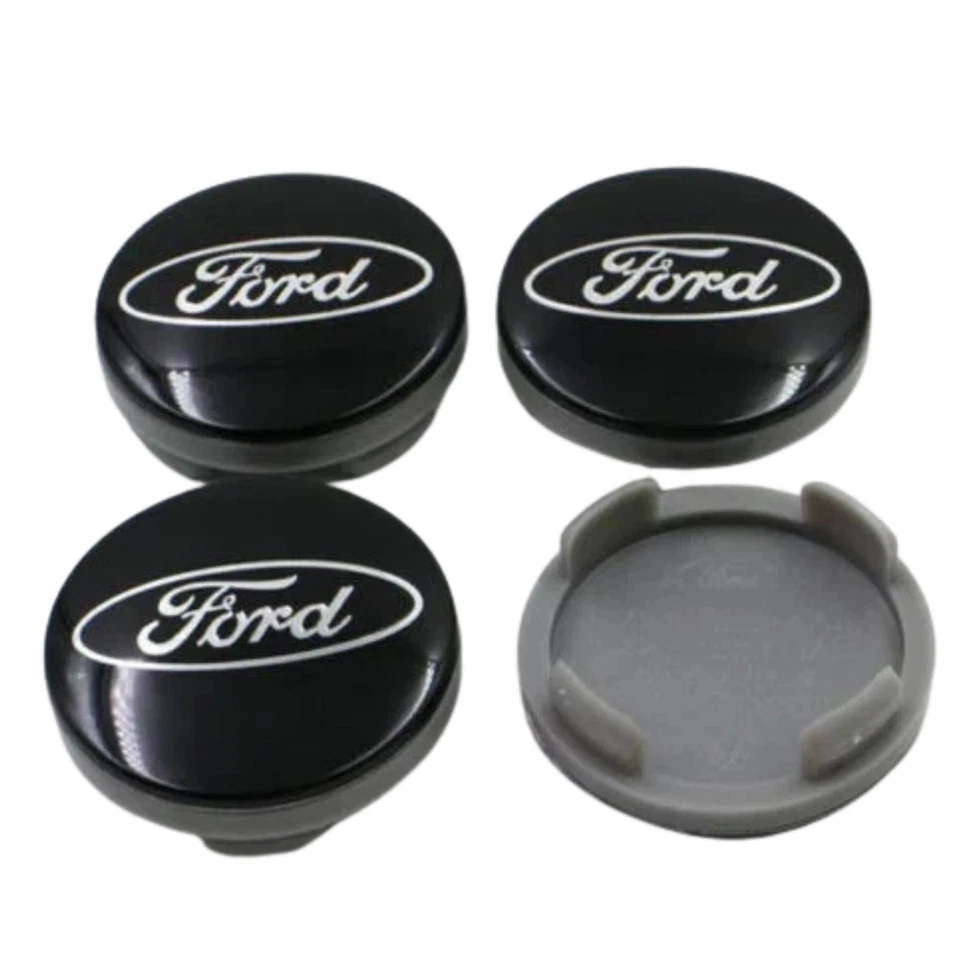 4x BLACK-BLUE FORD CENTRE CAPS 54MM ALLOY WHEEL FITS MOST MODELS FOCUS FIESTA KA - Image 2 of 4