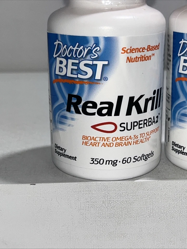 2 Sealed Doctors Best Real Krill Super Ba2 Omega 3, 60 cápsulas gelatinosas cada - Imagem 3 de 4