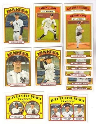 2021 Topps Heritage - NEW YORK YANKEES Team Set
