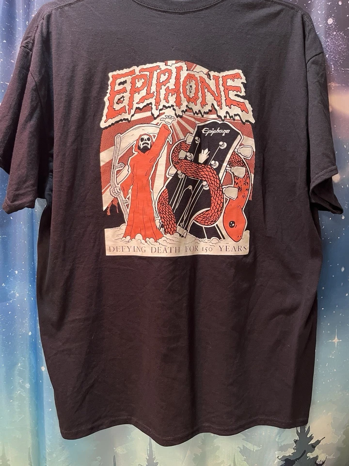 Gibson Epiphone 150th Anniversary Graphic Tee  T-Shirt (2XL) Black NWOT - Image 3 of 4
