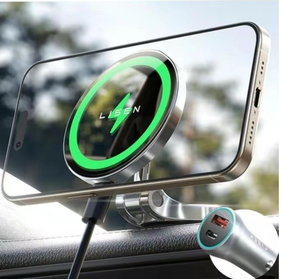 MagSafe Car Mount Charger,Magnetic Car Charger Aluminum for iPhone 12/13/14/15 - Image 2 of 4