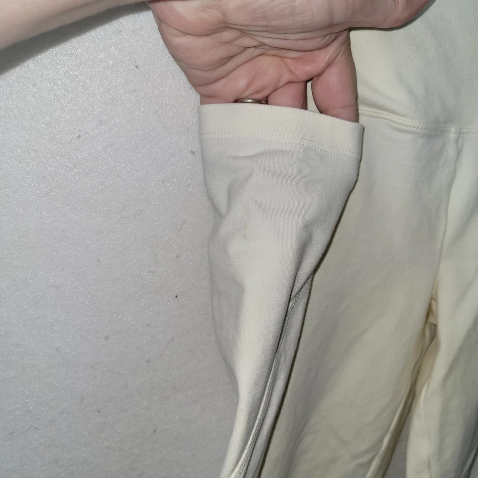 Women With Control Cream Pocket Leggings High Waist Comfort Stretch Casual Pants - Image 3 of 4