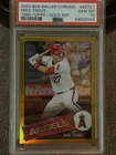 MIKE TROUT 2020 Topps Chrome Ben Baller Gold Refractor SP /50 PSA 10