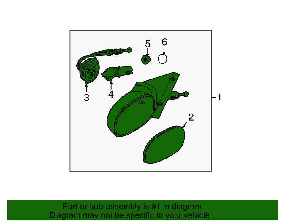 Espejo GM genuino 21019867 Foto 2 de 2