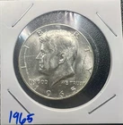 1965 Kennedy Half Dollar • 40% Silver • Brilliant Uncirculated BU