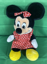 VINTAGE 1980's Walt Disney Original MINNIE MOUSE 14" Plush Stuffed Animal Toy