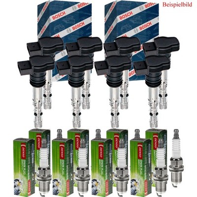 8x BOSCH Zündspule + DENSO Zündkerze für BMW 3er Compact E46 316 TI Alpina B7