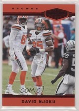 2018 Panini Plates & Patches Red 5/10 David Njoku #45 gn1