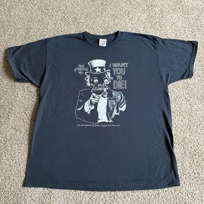 Captured By Robots 2007 Dubya Your T Shirt Uncle Sam Black Size XL