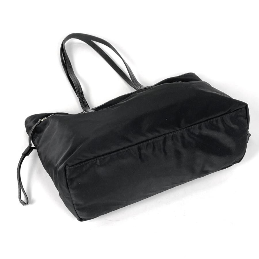 PRADA Tote Bag Handbag Shoulder Bag Nylon Patent Leather Black #BS1756 thumbnail 2