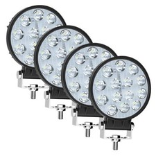 Round Led Light Pod - 4 Inch 42W Led Tractor Lights, 15000 Lumen 4pcs 4inch 42W