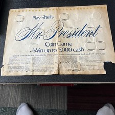 1968 Shell&rsquo;s Mr President Game with 9 Coins Pictures In Description