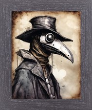 STEAMPUNK PLAGUE DOCTOR - RAVEN - FRAMED PICTURE OR A4 PRINT 156-B OTHERS LISTED