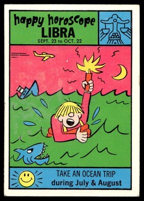 1972 Philadelphia Gum Happy Horoscopes #40 Libra