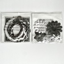 Creative Memories Black and White Paper Flowers and Frames Scrapbooking Accents