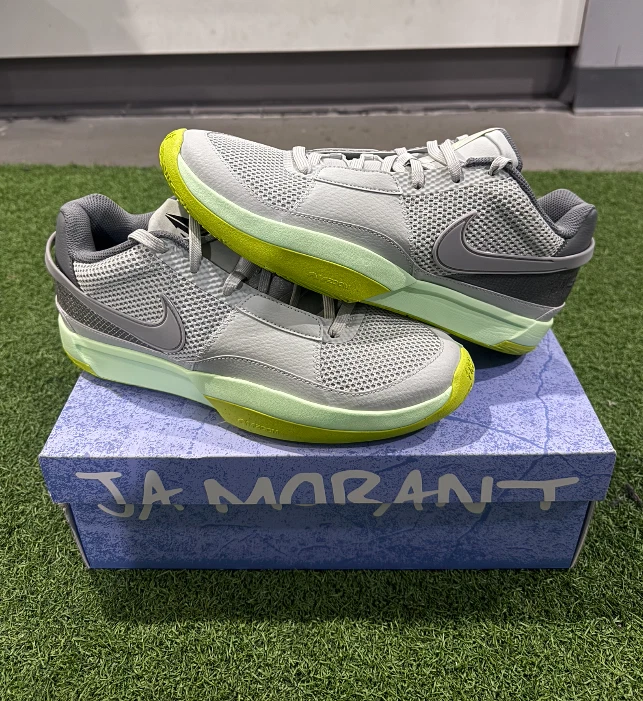 Size 10.5- Nike Ja Morant 1 Light Silver Granite Mens Basketball FQ4796-003