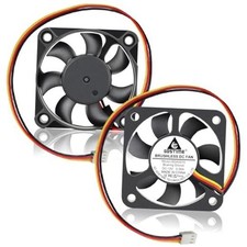50mm Fan 3 Pin 12V 50xMini DC Brushless Cooling Fan 2-Pack 50x10mm