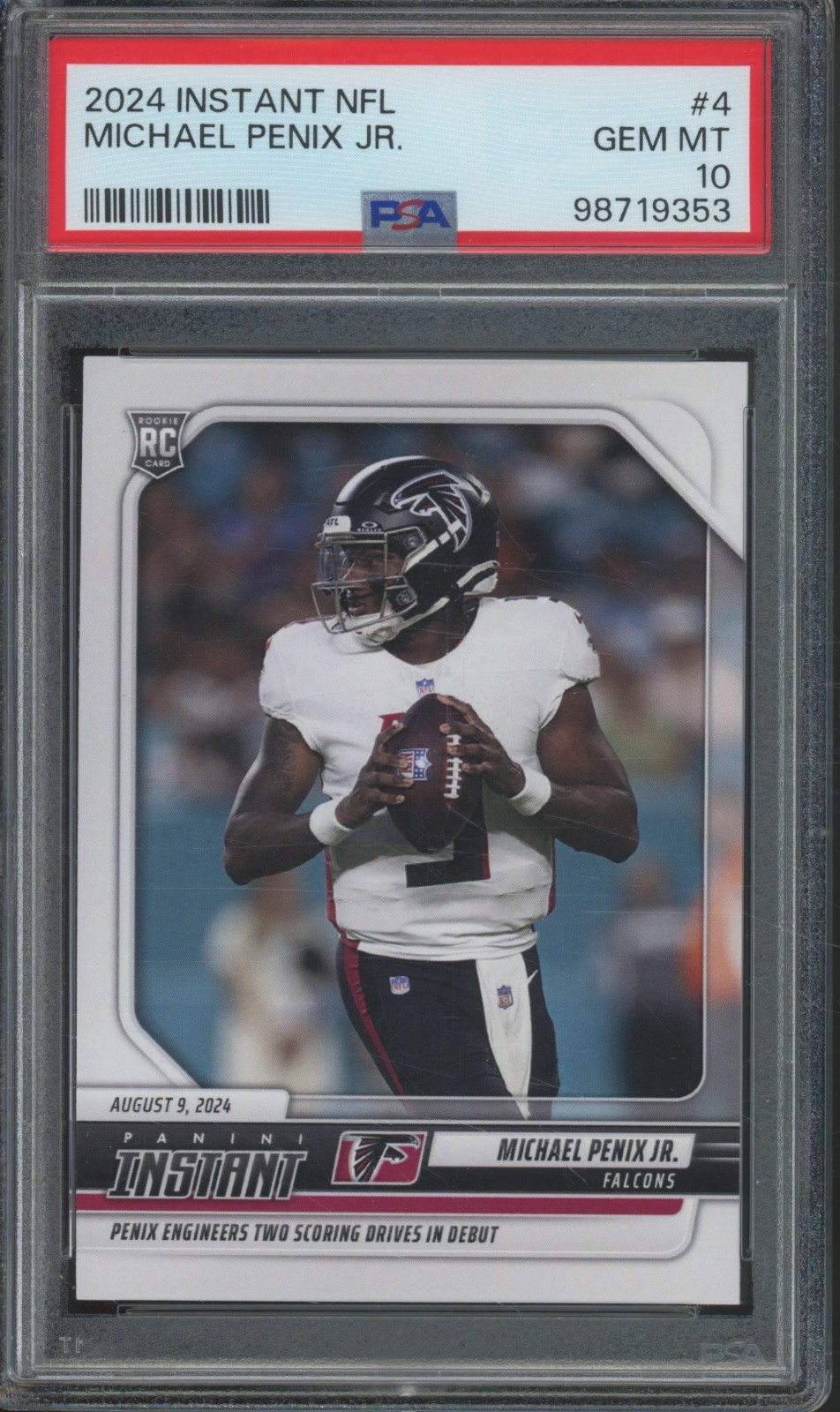 Michael Penix Panini Instant NFL #4 Base