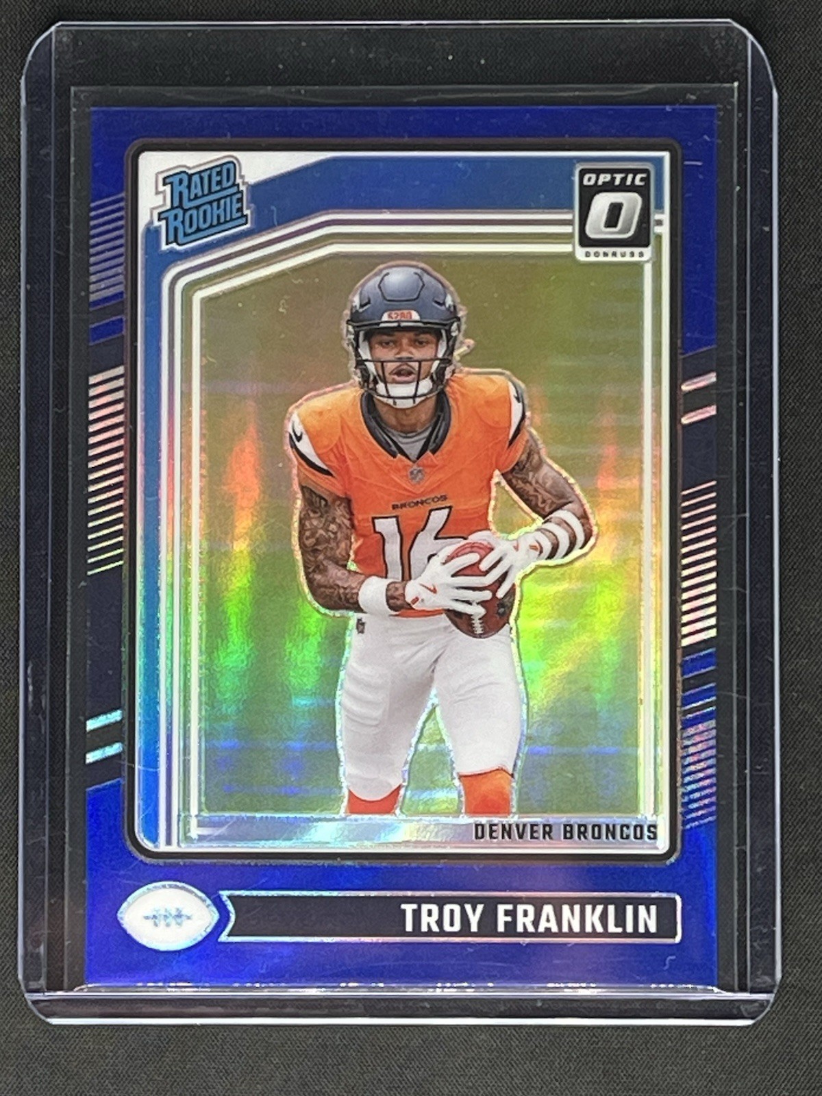 2024 Panini Donruss Optic Troy Franklin Blue Prizm Rated Rookie /199 #294