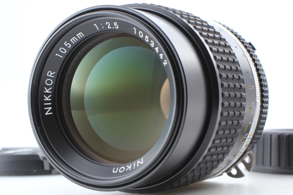 Nikon AI-S Camera Lenses 105mm Focal f/2.5 Maximum Aperture for