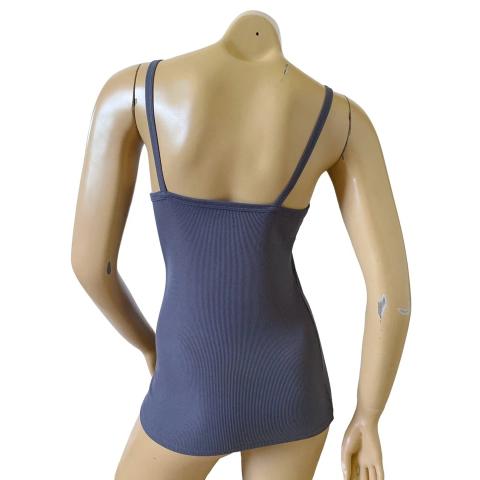 NO BOUNDARIES Womens Size Medium (7-9) Sleeveless Gray Ribbed Tank Top Shirt - Image 4 of 4