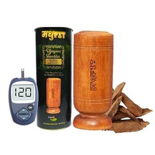 Vidrio de madera Vijaysar | Vaso/vaso ayurvédico | Ingredientes naturales