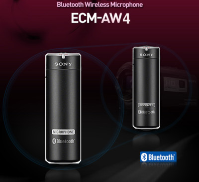 Sony Wireless Mic ECM-AW4 Bluetooth 50m AAA for HDR-CX720 HDR-HC9 HDR-PJ580