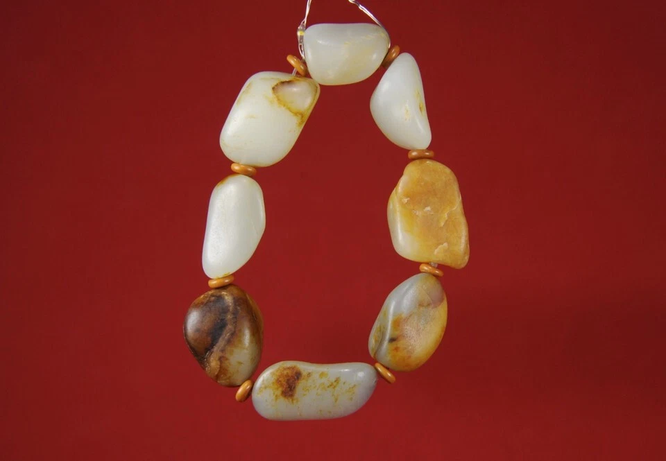 Pulseira de jade certificada 88,8 g 100% natural e preciosa rio Xin jiang Hotan--- - Imagem 3 de 4