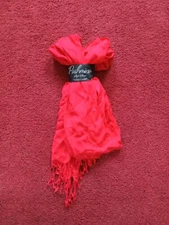 (OFFERS WELCOME) Pashmina Style Shawl By Ashley Cooper Red NWT
