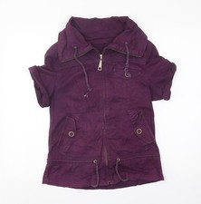 Live A Little Womens Purple Jacket Size S Zip