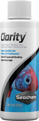 SEACHEM CLARITY Freshwater/Marine Clear Remove Cloudy Aquarium Water Clarifier