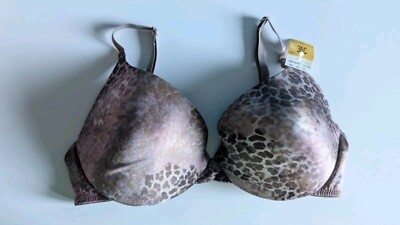NWT VTG Vassarette Second Skin Padded Bra 36C NEW #75-236 Leopard Cheetah 1990s