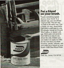 1978 Vintage Print Ad Deft Put a friend on your brush Clear Wood Finish Interior